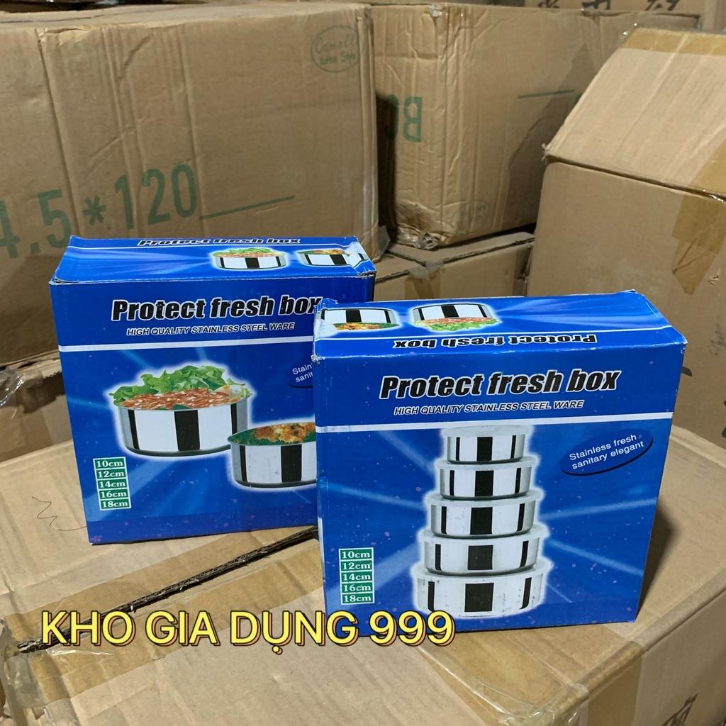 THỐ BỘ 5 INOX, NẮP SILICON KÍN HƠI