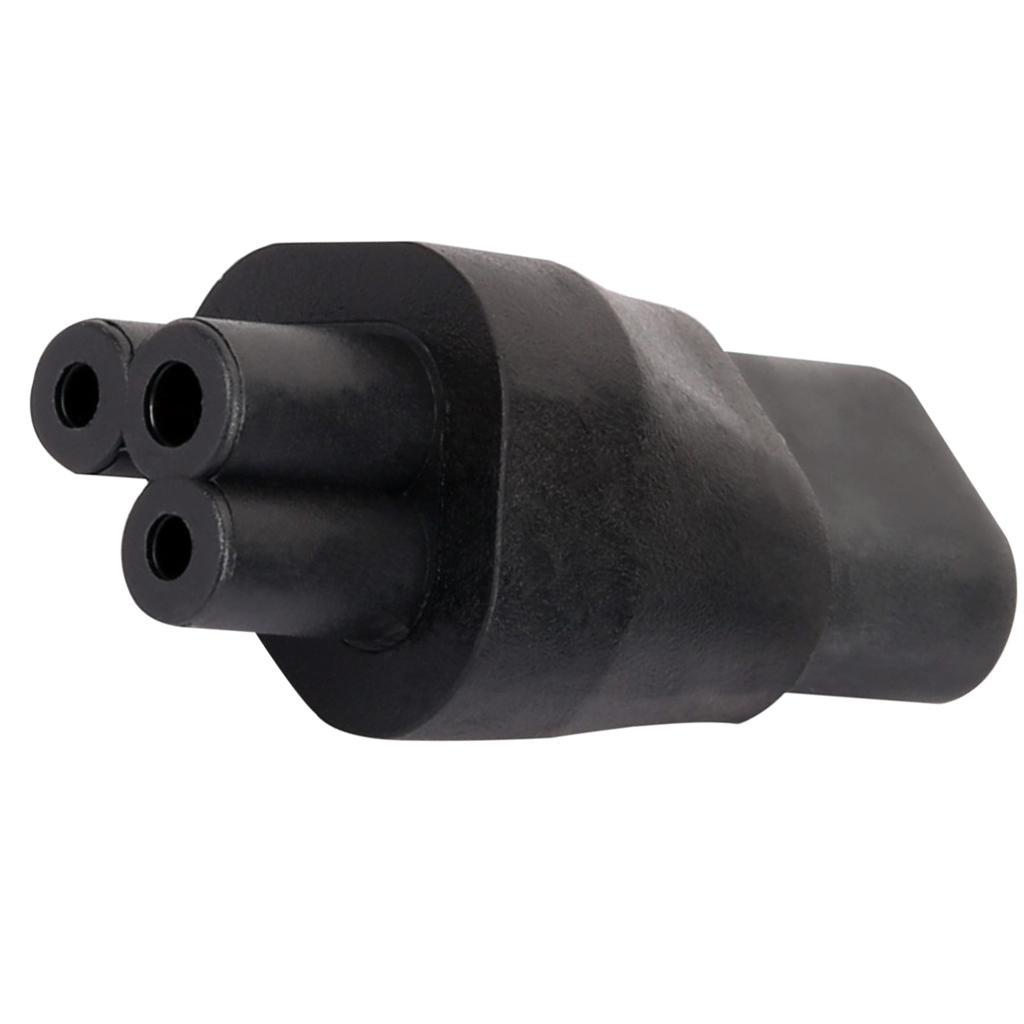 3 Pin IEC Socket C8 To Cloverleaf Plug C5 Power Adapter