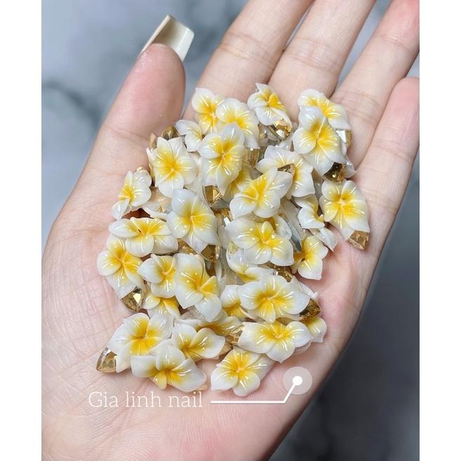 Hoa bột nail | Hoa gắn móng tay | Hoa ly ( set 2 bóng/10 bông ) - 1