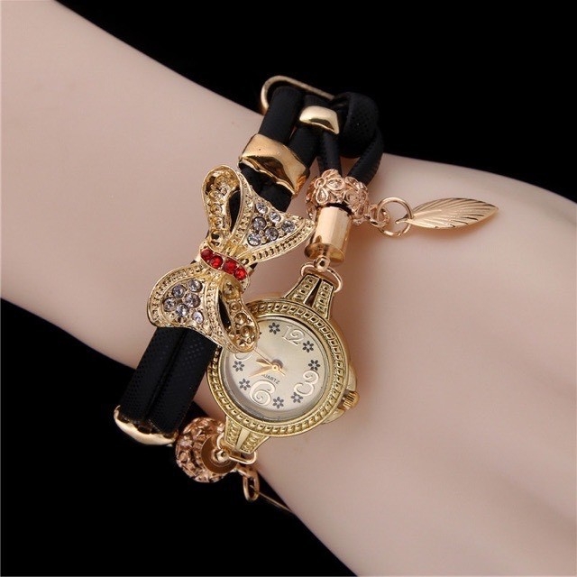 Đồng hồ nữ Quartz vòng tay nơ cực xinh