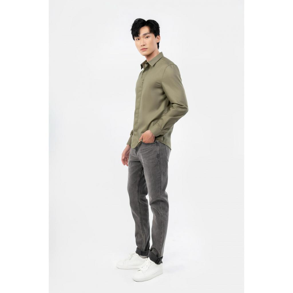 Áo Sơ Mi Nam Tay Dài Nút Ẩn Trơn Form Fitted - 10F21SHL003CR1 | LASTORE MENSWEAR