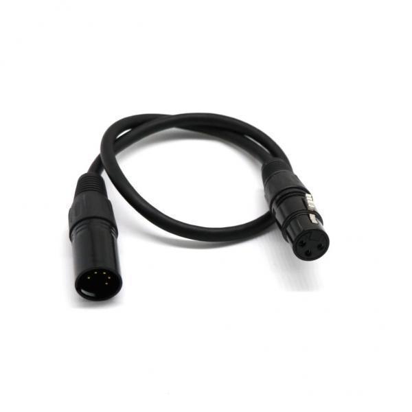 6-10pack 5-Pin Male to 3-Pin Female XLR Turnaround DMX Adapter Cable