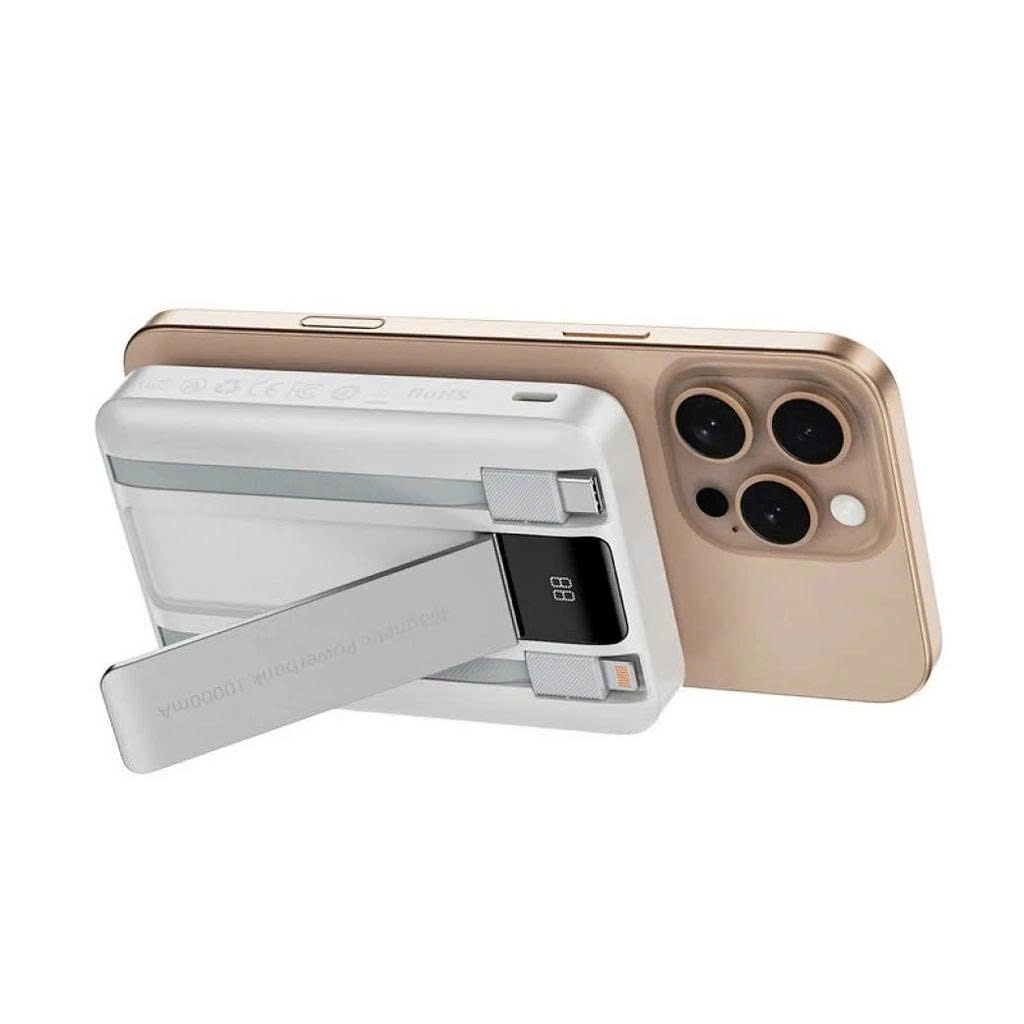 Pin sạc dự phòng WIWU Wi-P061 10.000mAh – 22.5W | PD 20W | Không dây 15W | Tích hợp cáp Type-C &amp; Lightning. Hàng Nhập Khẩu
