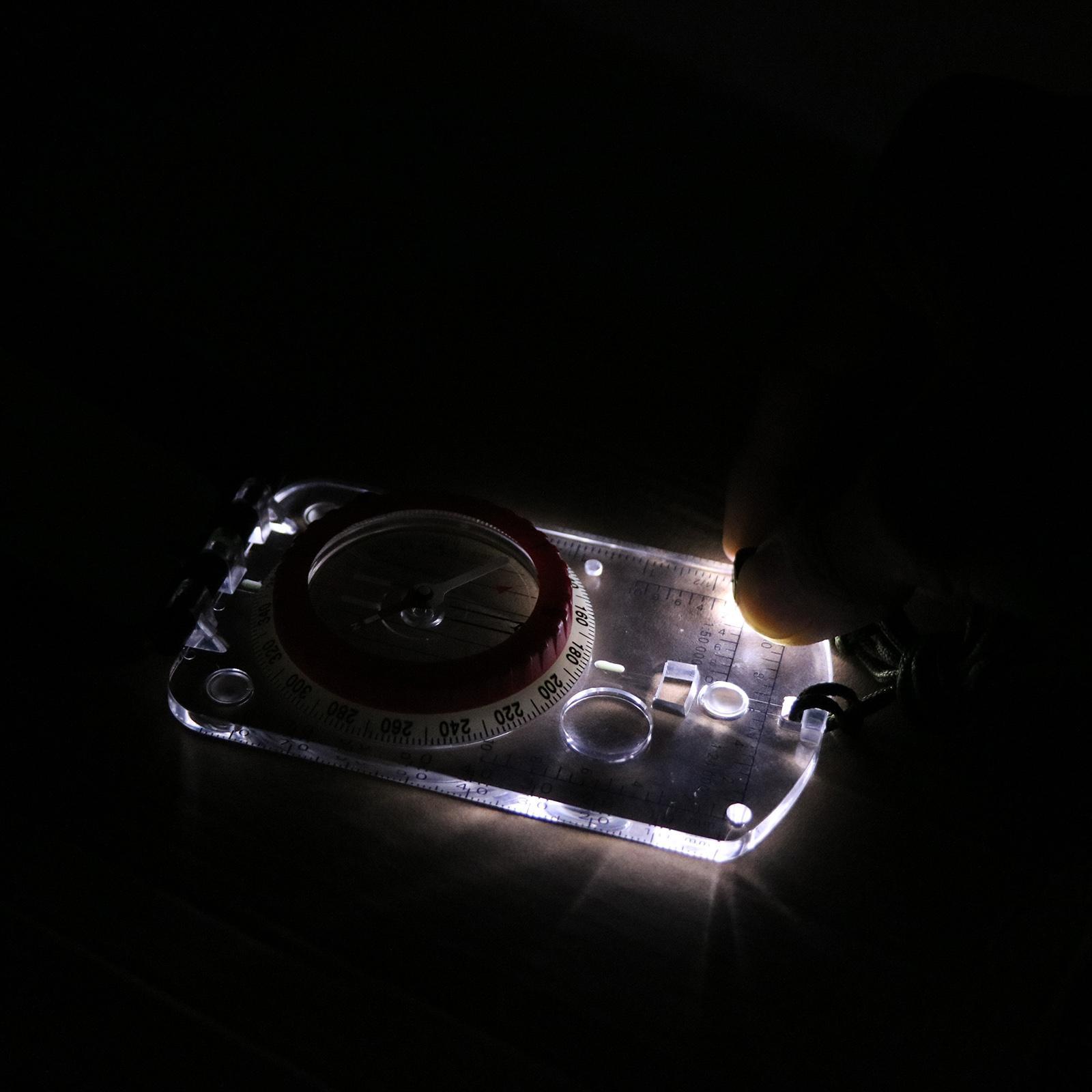 Pocket Compass Scale  Ruler Outdoor Camping Survival Mountaineering