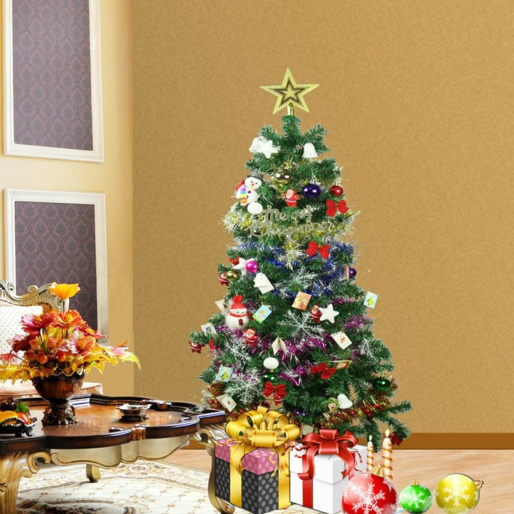 Cây thông noel giáng sinh trang trí nhà cửa,phòng khách, văn phòng tặng kèm đồ trang trí đi kèm nhiều kích thước tán dài