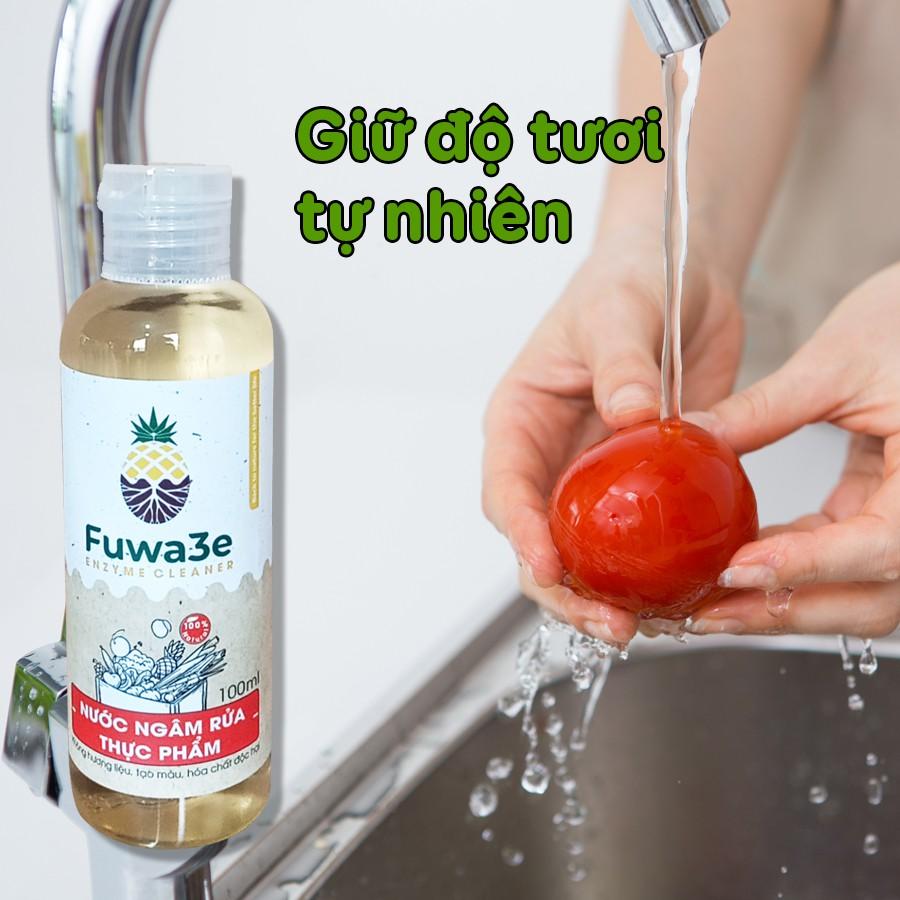 Nước ngâm rửa thực phẩm Fuwa3e hữu cơ organic khử mùi loại bỏ thuốc sâu chất bẩn 100ml