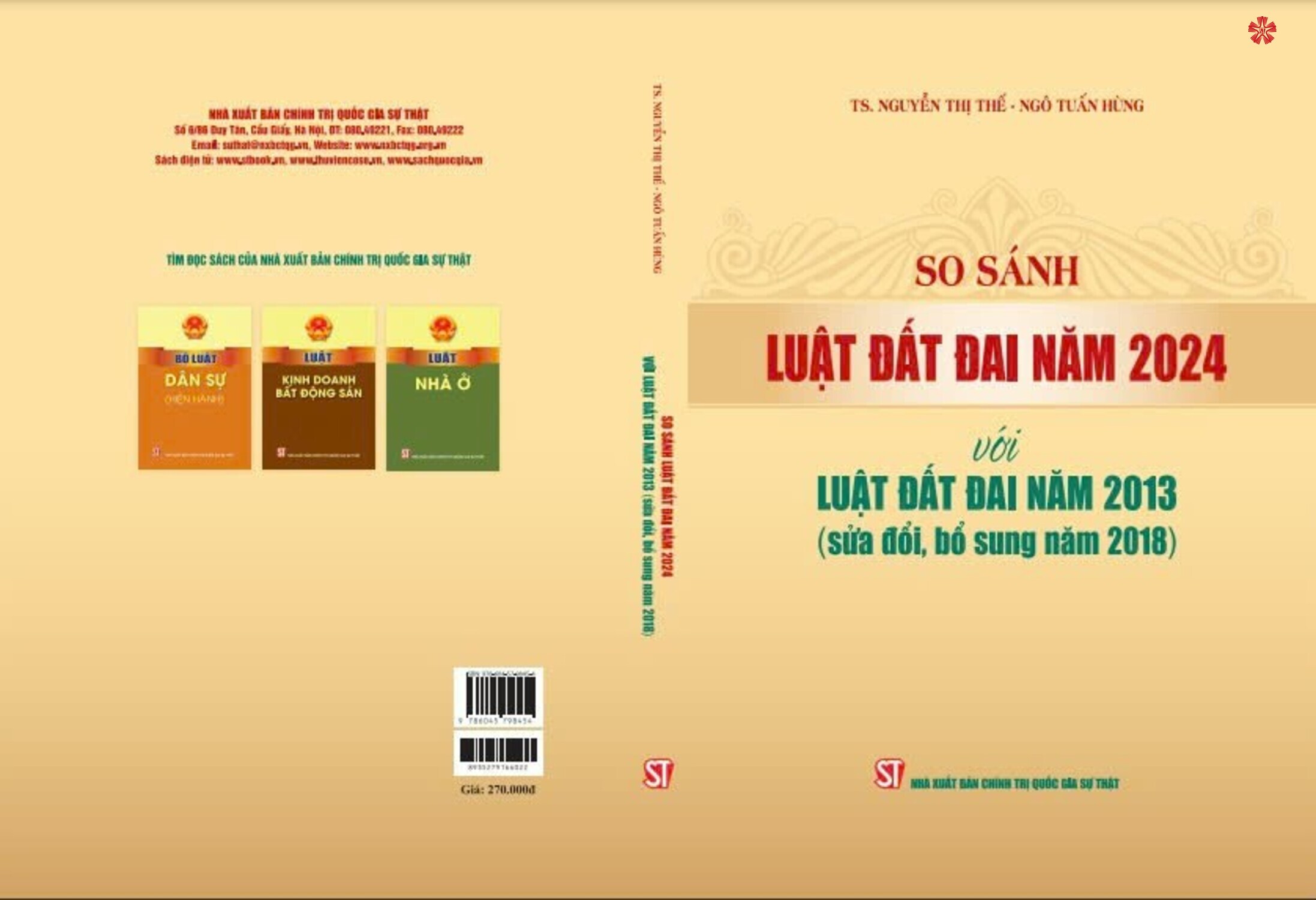 So sánh Luật đất đai 2024 với Luật đất đai năm 2013 (sửa đổi, bổ sung năm 2018) bản in 2024