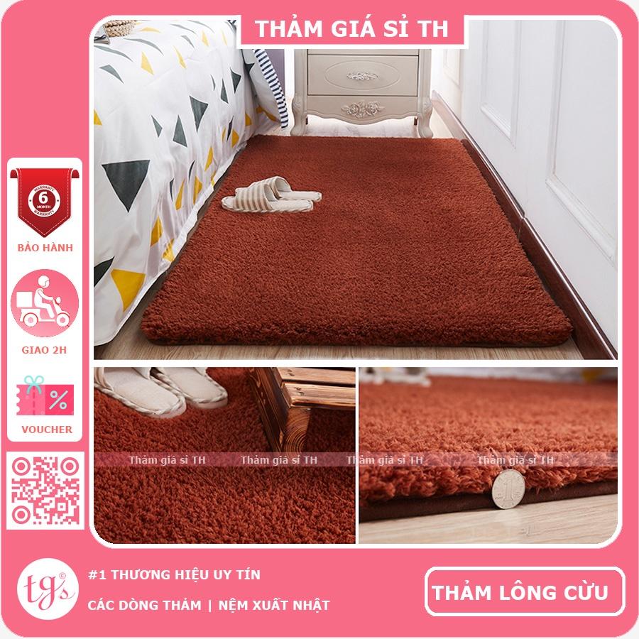 Thảm Lông Cừu Màu Nâu | Thảm Trang Trí Phòng Khách - Phòng Ngủ - Thảm Trải Sofa - Thảm Dành Cho Bé