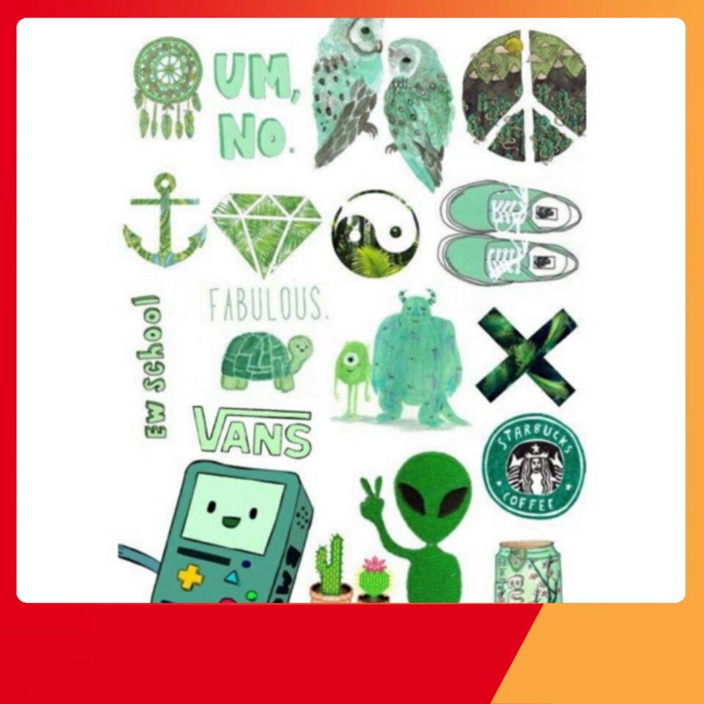 Set sticker aesthetic A4 chống hút mẫu mới