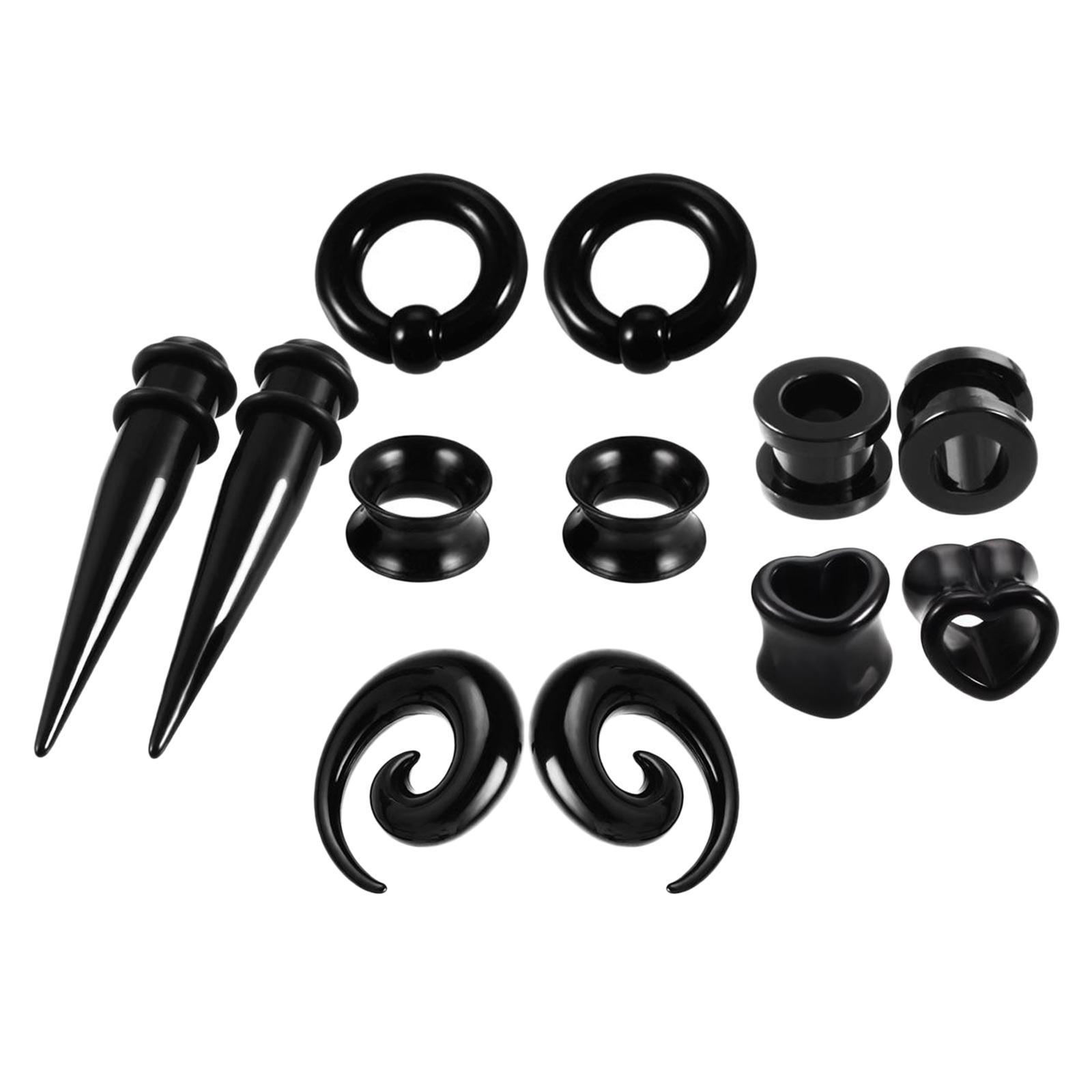 1 Set Ear Stretching  Expander 6/8/10mm Tunnels Piercing Jewelry