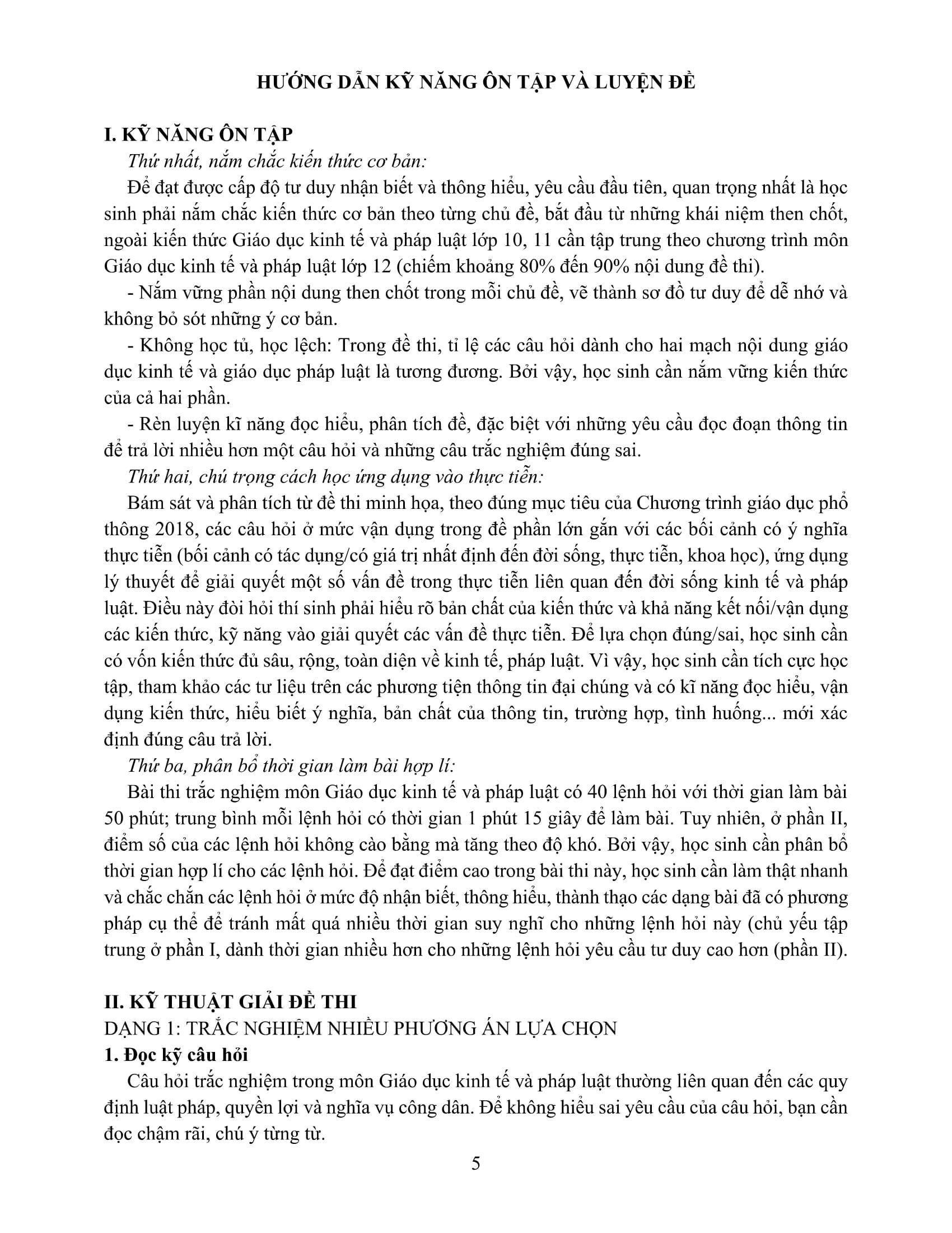 Sách - Ôn Luyện Thi Tốt Nghiệp THPT Theo Chương Trình GDPT Mới - Môn Giáo Dục Kinh Tế Và Pháp Luật
