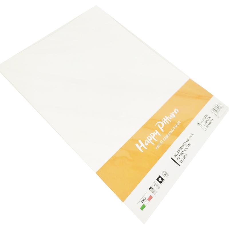 Bộ 10 Tờ Giấy Vẽ A3 250gsm - Happy Pittura HA250A3