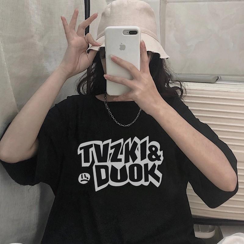 Áo phông nữ nam form rộng giấu quần unisex thun basic teen cổ tròn cotton oversize giá rẻ in style ulzzang TVZKI