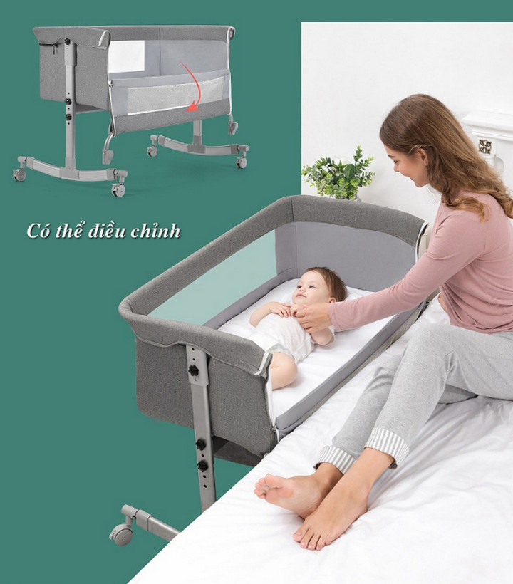 Nôi Di Động Đu Đưa BabyBecky Phiên Bản Deluxe Cao Cấp - Home and Garden