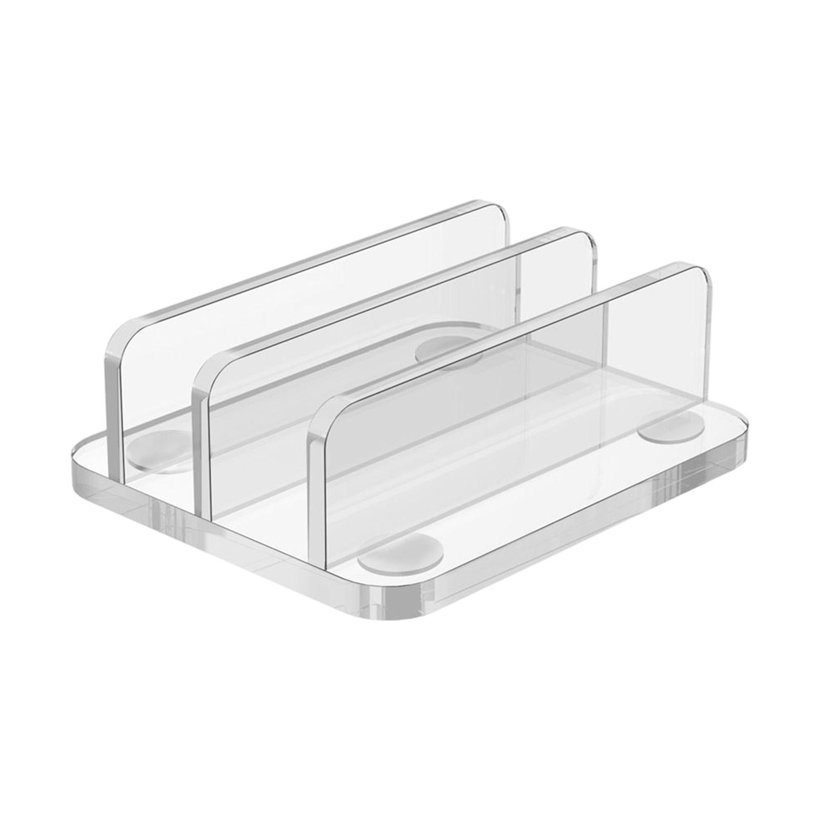 Vertical Laptop Stand Holder Dual Slots Design Durable Mobile Phone Stand for Home