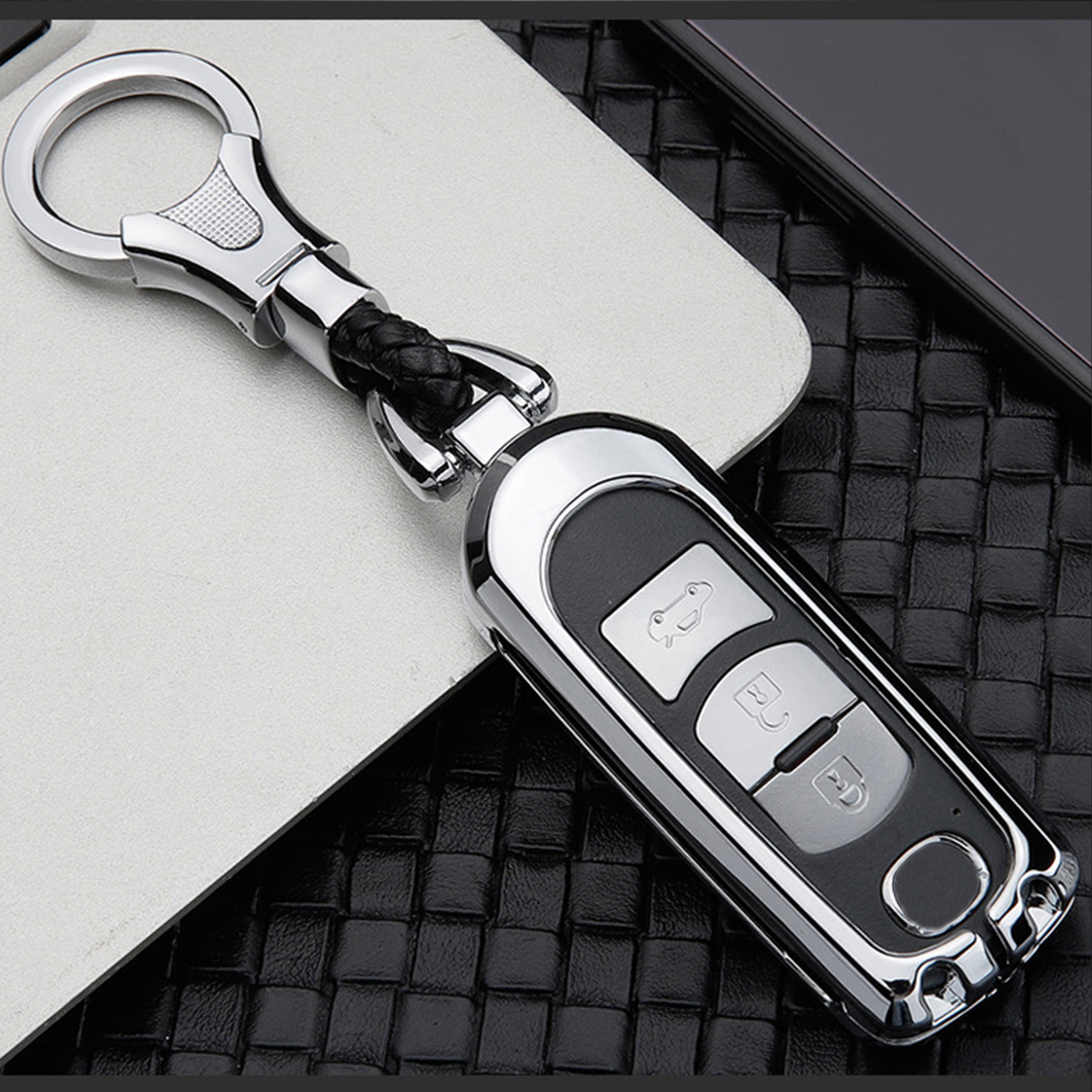 Ốp chìa khóa mazda, 3, 2, 6, cx5, cx8 chất liệu metal cao cấp, bảo vệ smartkey tuyệt đối, kiểu dáng sang trọng và hiện đại