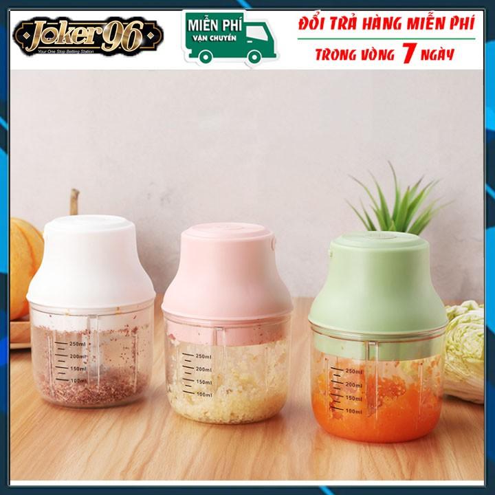 Máy Xay Mini Sạc Điện, Xay Đồ Ăn Dặm Cho Bé Dung Tích 250ml Hàng Siêu Bền