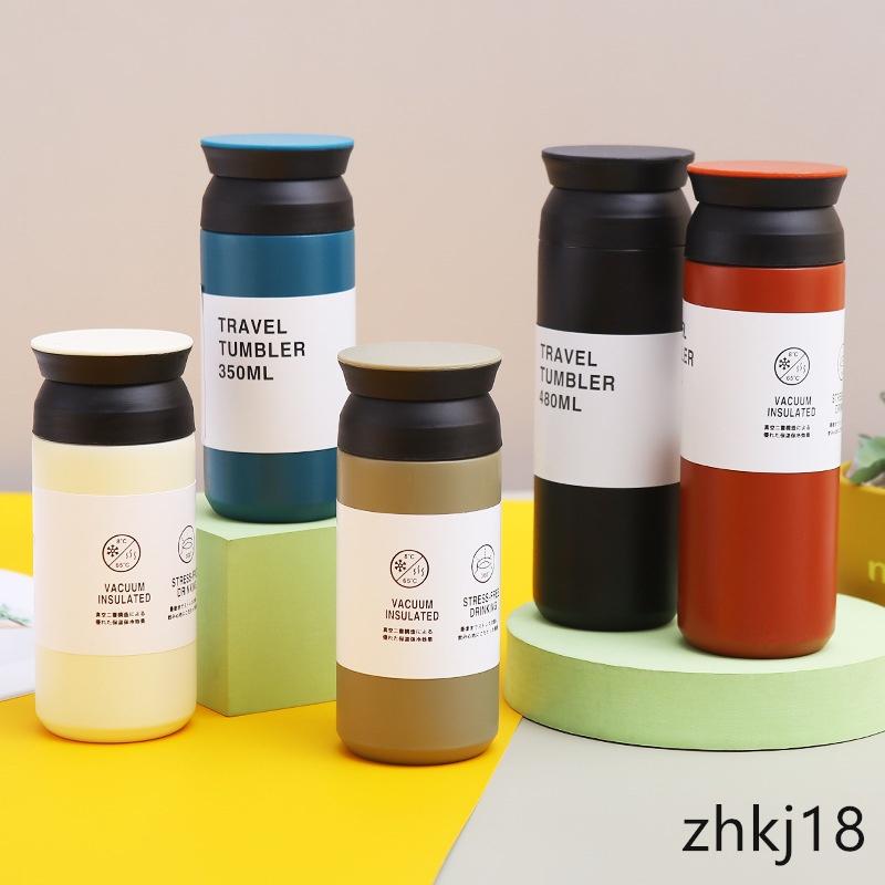 Bình nước giữ nhiệt chân bằng thép không gỉ 304 có 5 màu 350ml 500ml tiện dụng