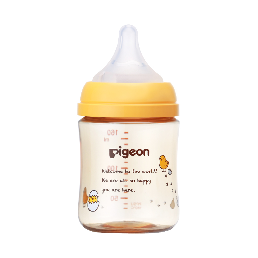 Bình sữa Pigeon PPSU Plus thế hệ III phiên bản Nhật hình Gà Con 160ml/240ml