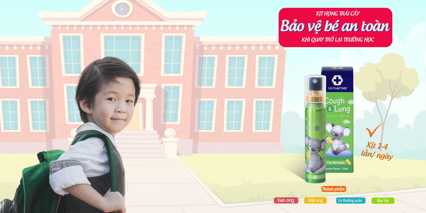 KEO ONG XỊT HỌNG ÚC COUGH & LUNG FRESHER SPRAY