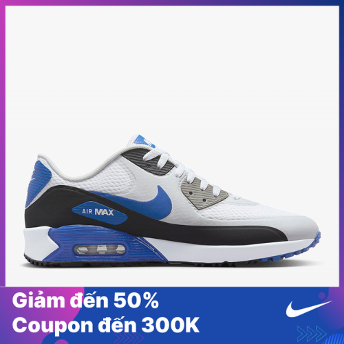 Giày đánh golf unisex NIKE AIR MAX 90 G TB - WHITEGAME ROYAL-BLACK-PHOTON DUST - 8 US