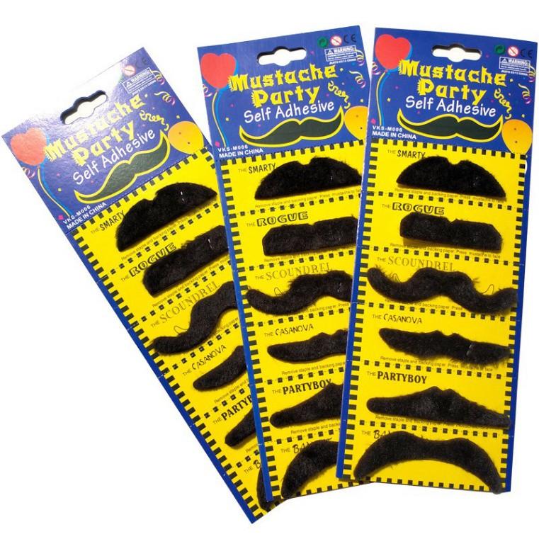 Bộ 12 râu giả phong cách lịch lãm cho nam - Bộ 12 mô hình râu giả thiết kế hóa trang độc đáo dùng trong hóa trang lễ hội