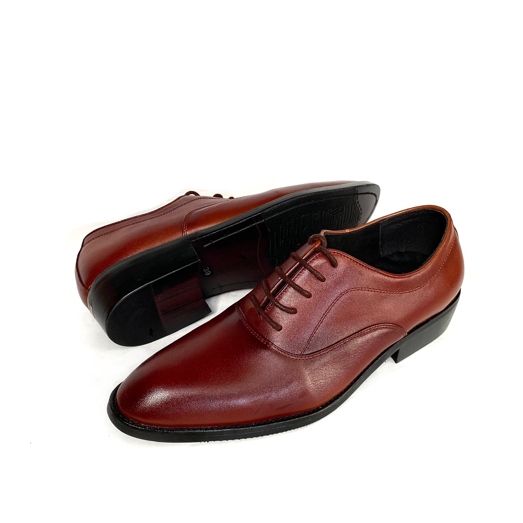 Giày tây oxford TEFOSS HT002 Ver 1 nâu và đen da bò thật cao cấp size 38-44