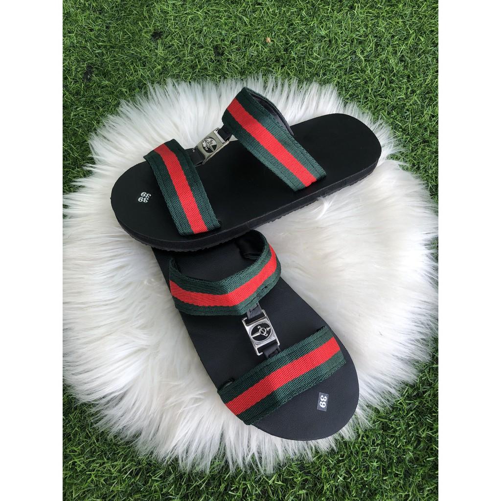 Sandal đồng nai dép quai ngang 2 dây nữ đế đen quai dù không hậu ( có thể thêm quai hậu ) size từ 35 nữ đến 40 nữ