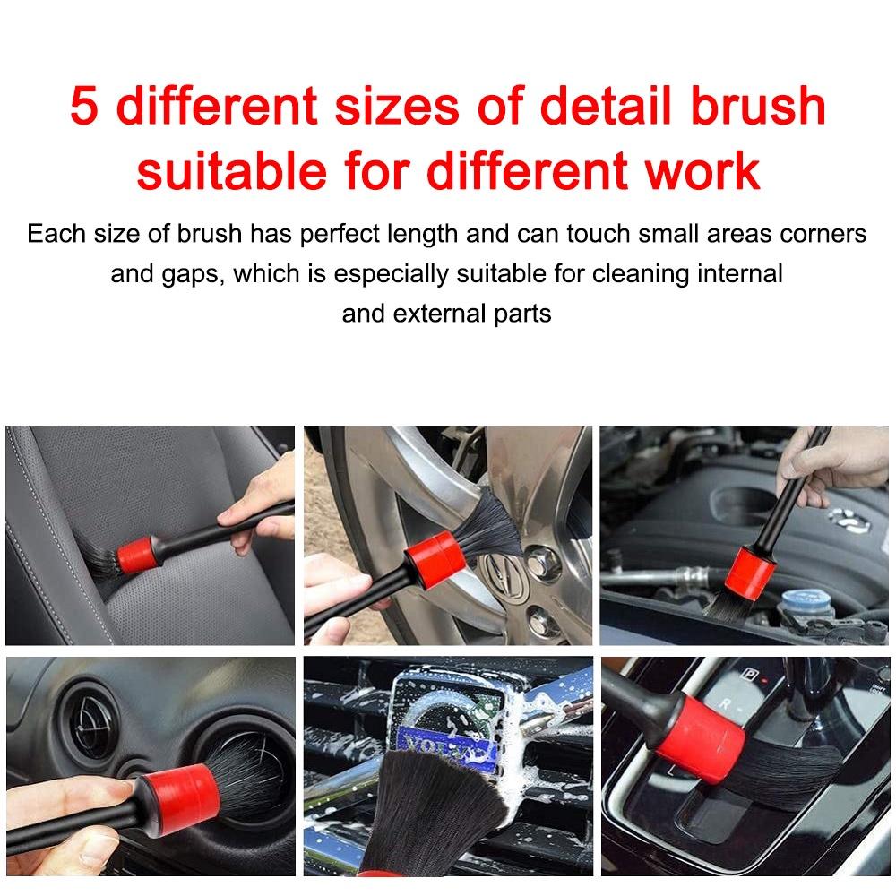 Set 9 đầu cọ vệ sinh xe hơi chuyên dụng