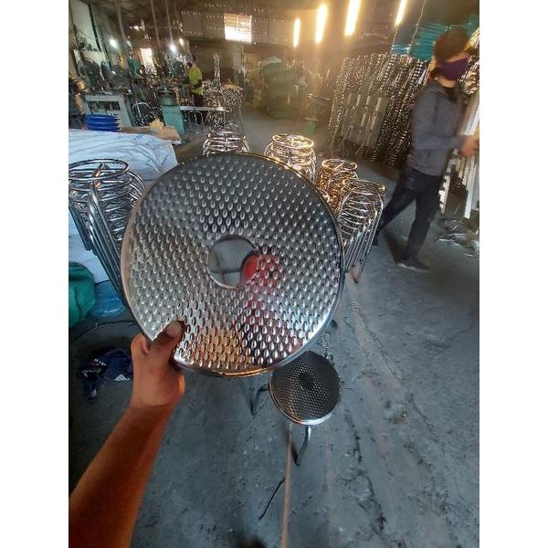 Ghế đôn inox chân thẳng, loại dày