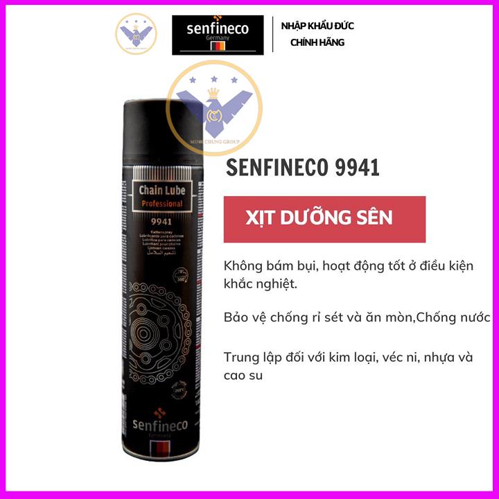 Xịt dưỡng sên Senfineco 9941 Chain Lube Professional cao cấp - 650ml