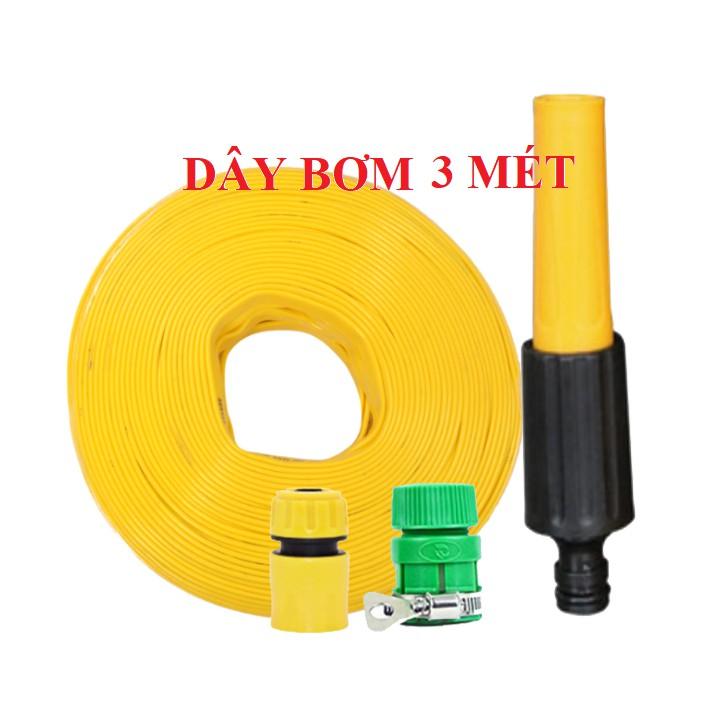 Bộ dây vòi xịt nước rửa xe,tưới cây .tăng áp 3 lần, loại 3m,5m 206622-5 cút sập,nối nhựa vàng+ tặng mở chai
