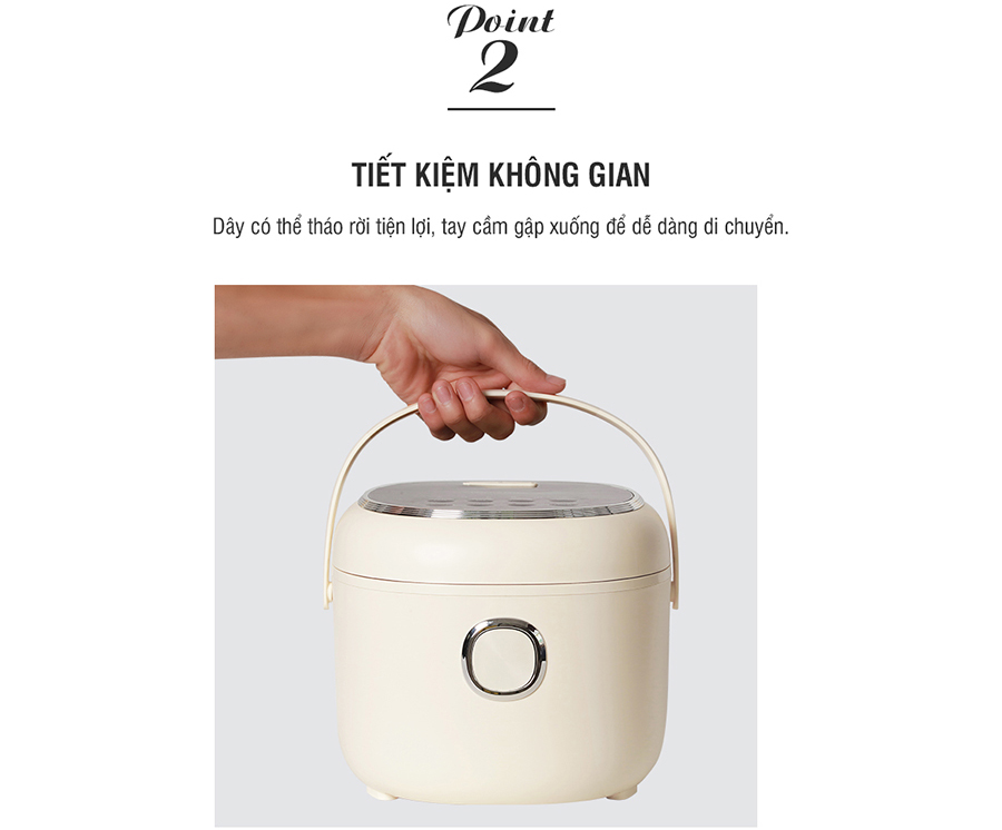 Nồi Cơm Điện Lock&Lock EJR716IVY 0.8L - Hàng Chính Hãng