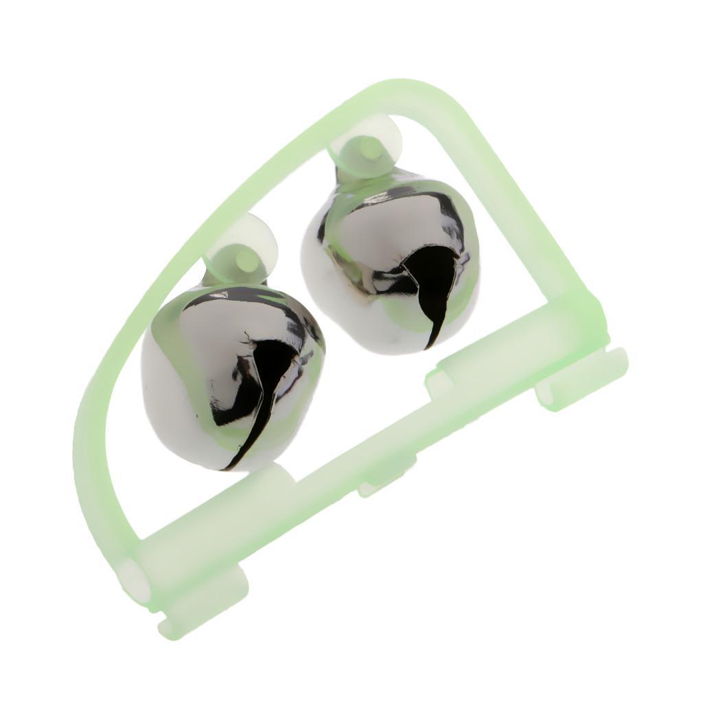 2x10Pcs Fishing Bite Alarms Bell 2 Bells Rod Tip Ring Fishing Rod Bell