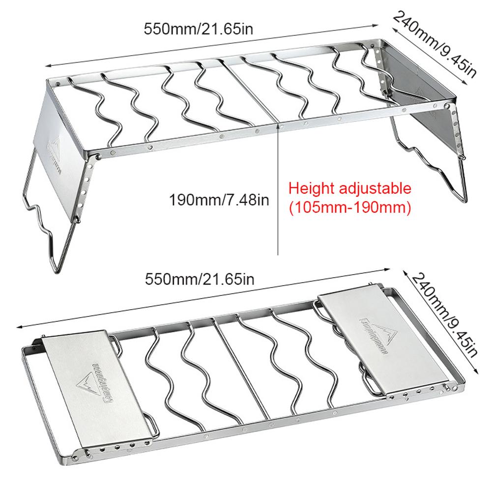 Vỉ Nướng Bbq Dạng Bàn Mini Théo Không Gỉ Campingmoon