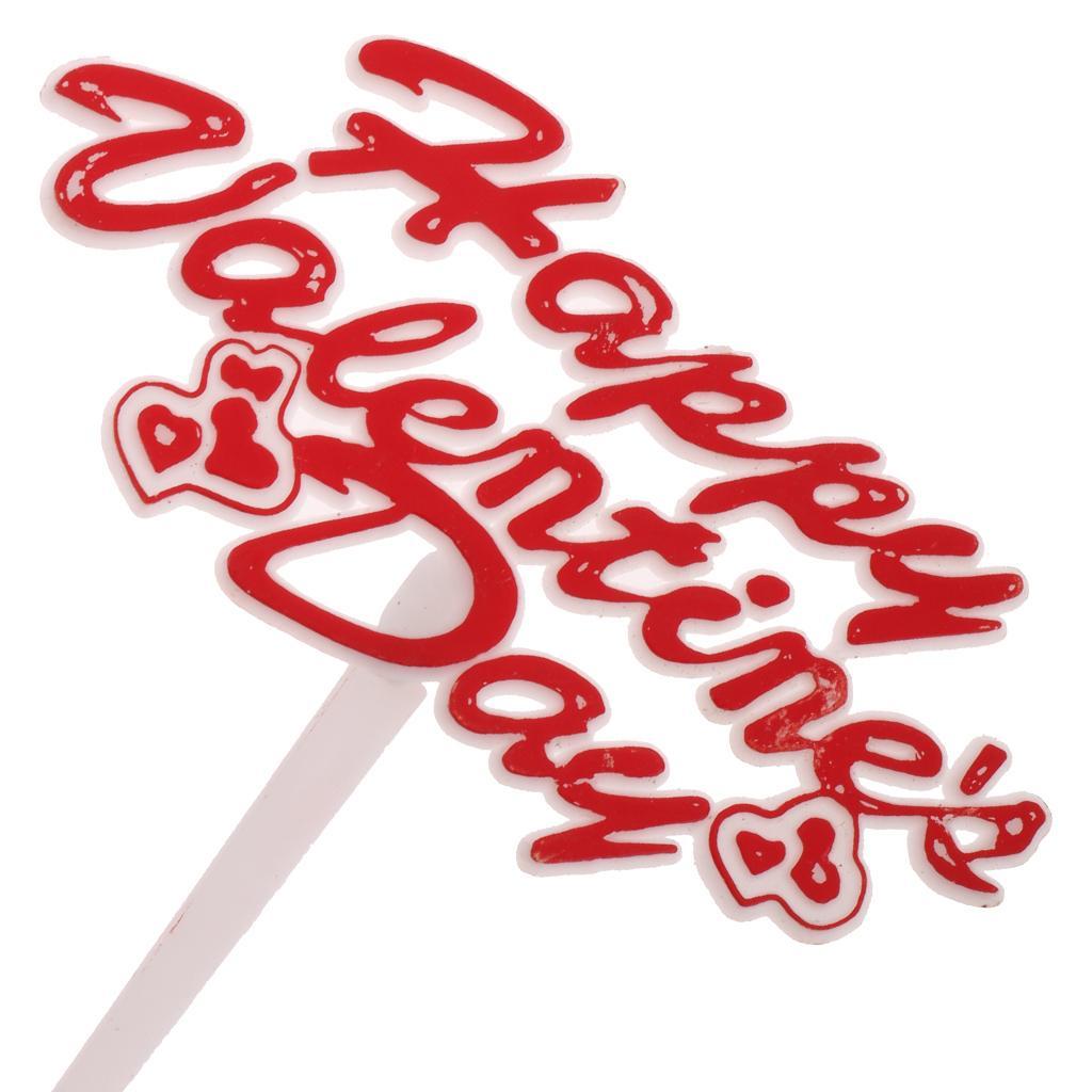 12pcs Happy Valentine's Day Cupcake Topper Cake Picks Party Cake Decorations
