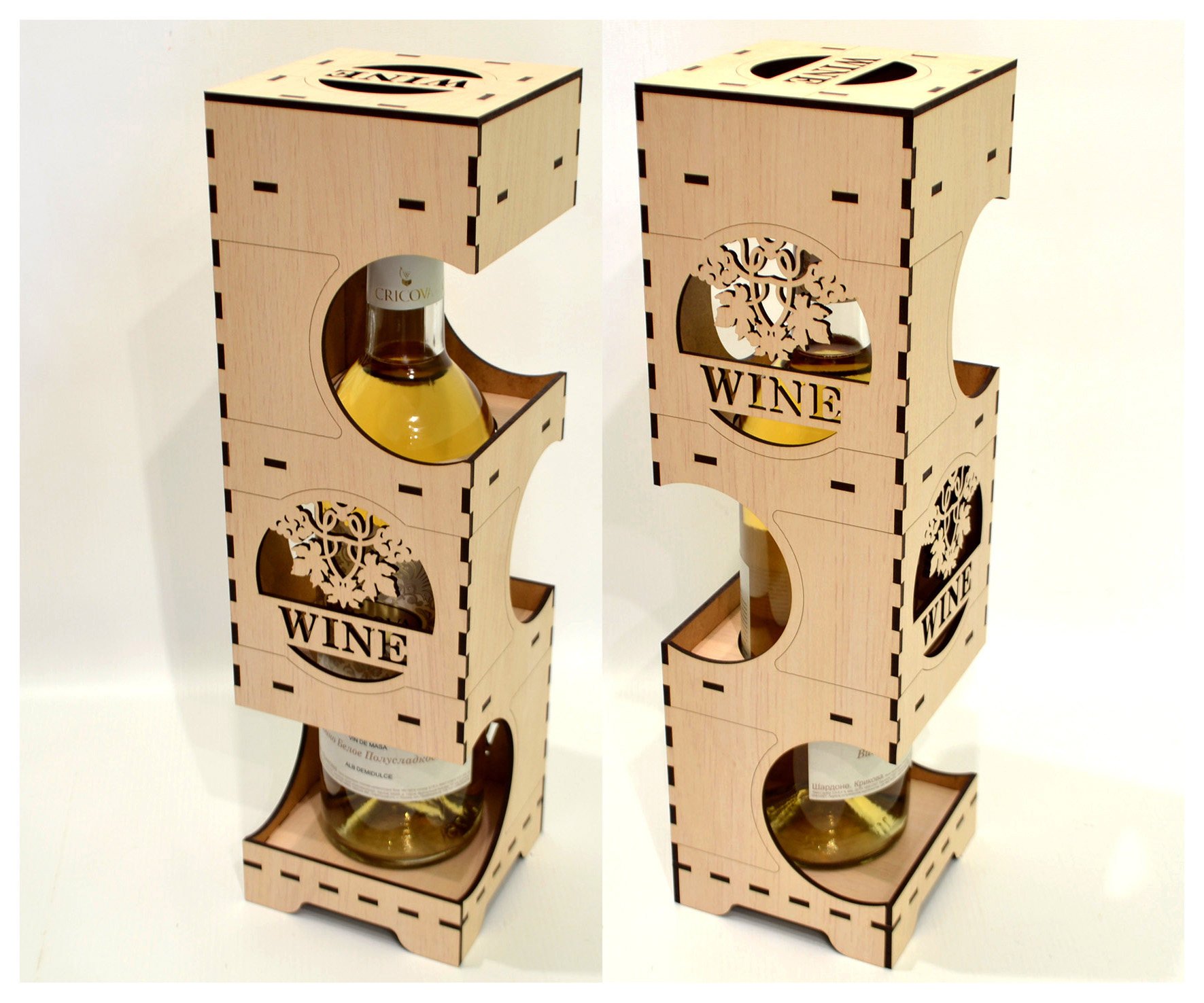 Hộp rượu vang đơn trang trí làm quà tặng Jonnydecor