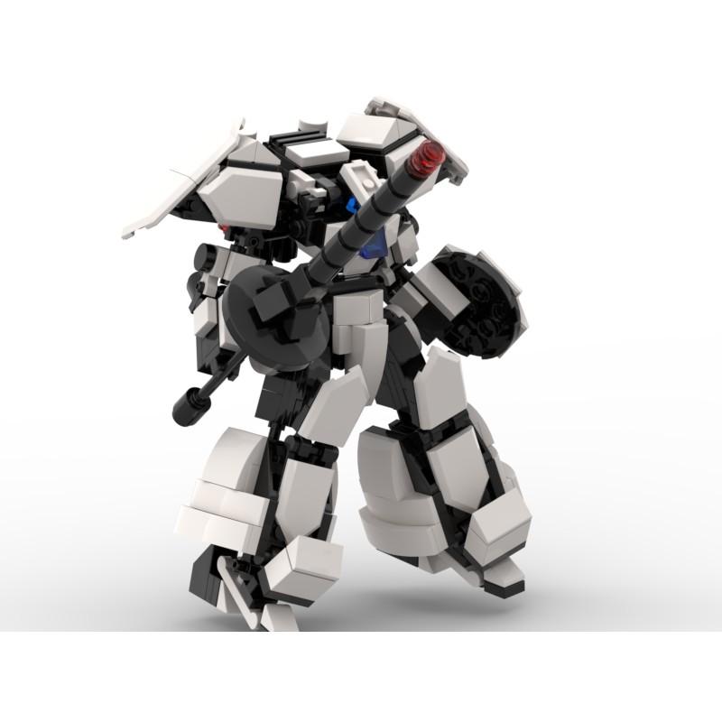 Đồ chơi lắp ráp Robot mech moc Steel White