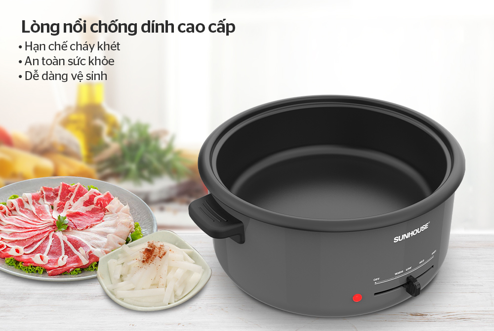 Nồi lẩu điện 3.5L SUNHOUSE SHD4523 - Hàng chính hãng