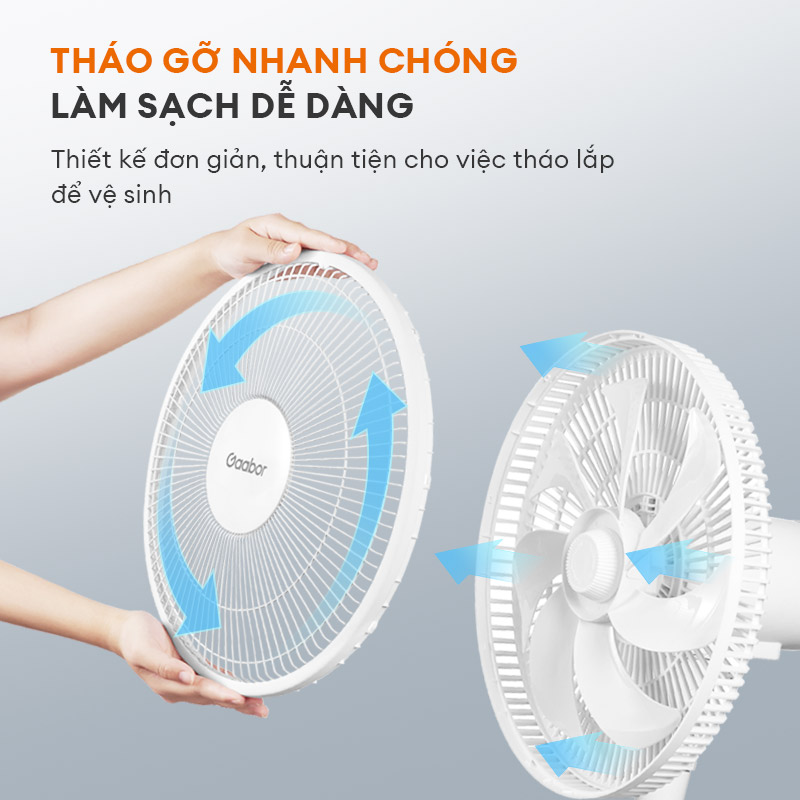 Quạt cây đứng Gaabor GFD-N360A lồng 7 cánh 3 nấc điều chỉnh tốc độ - hàng chính hãng