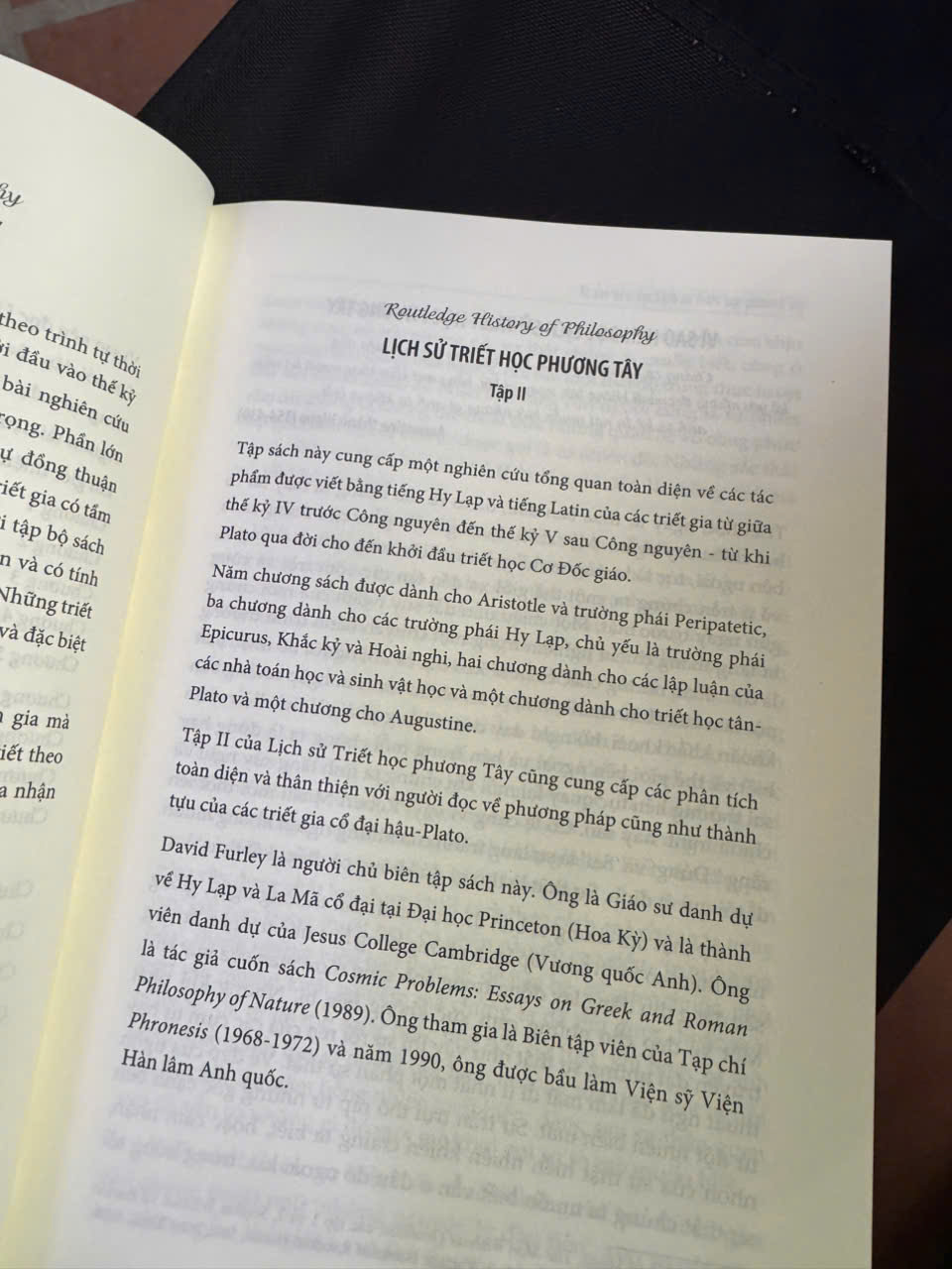 (Bìa cứng) LỊCH SỬ TRIẾT HỌC PHƯƠNG TÂY – Tập 2: Từ Aristotle đến Augustine - David Furley - Vũ Thanh Bình dịch - NXB Khoa Học Xã Hội