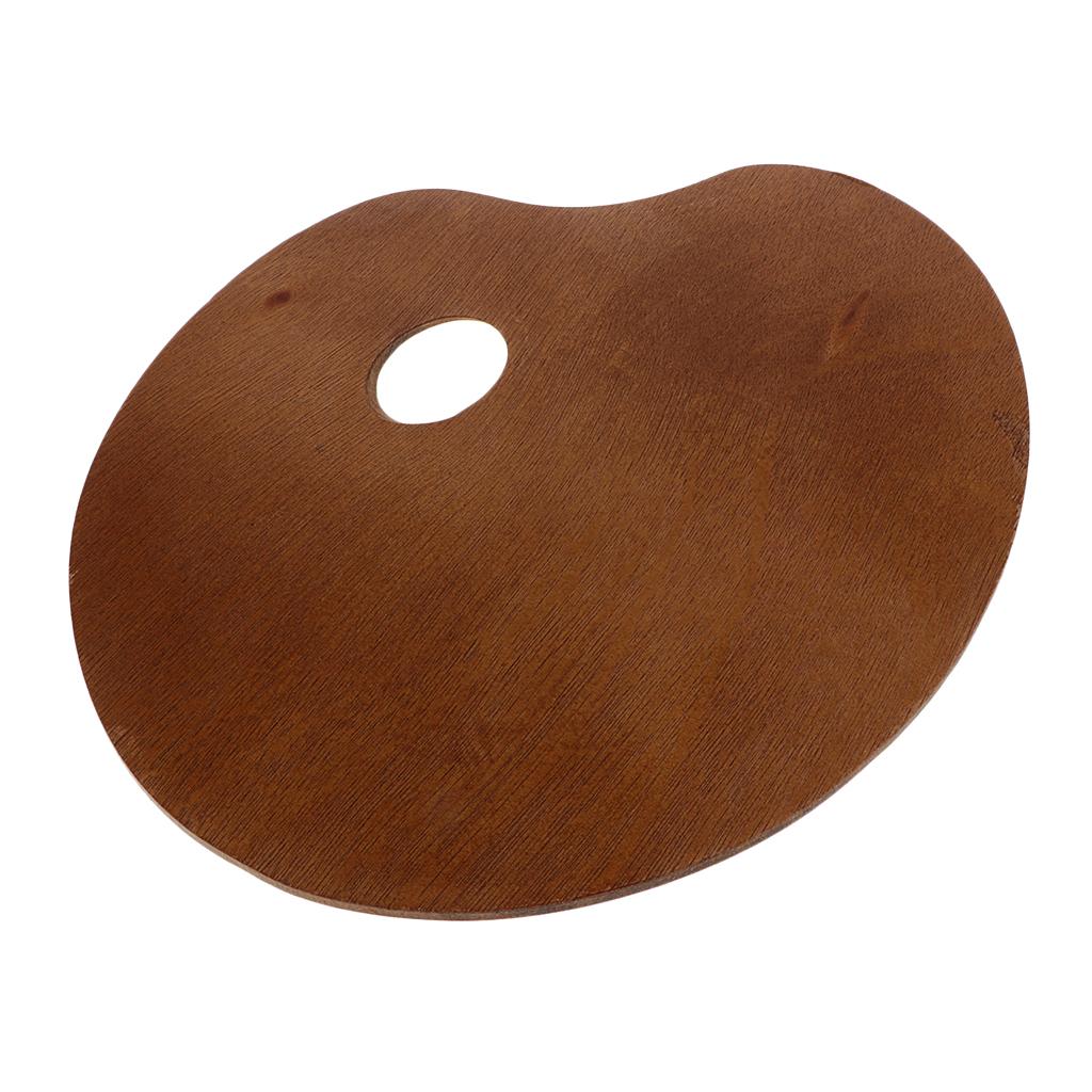 Wood Paint Tray Palette for Watercolor Oil Acrylic Paint Art Oval