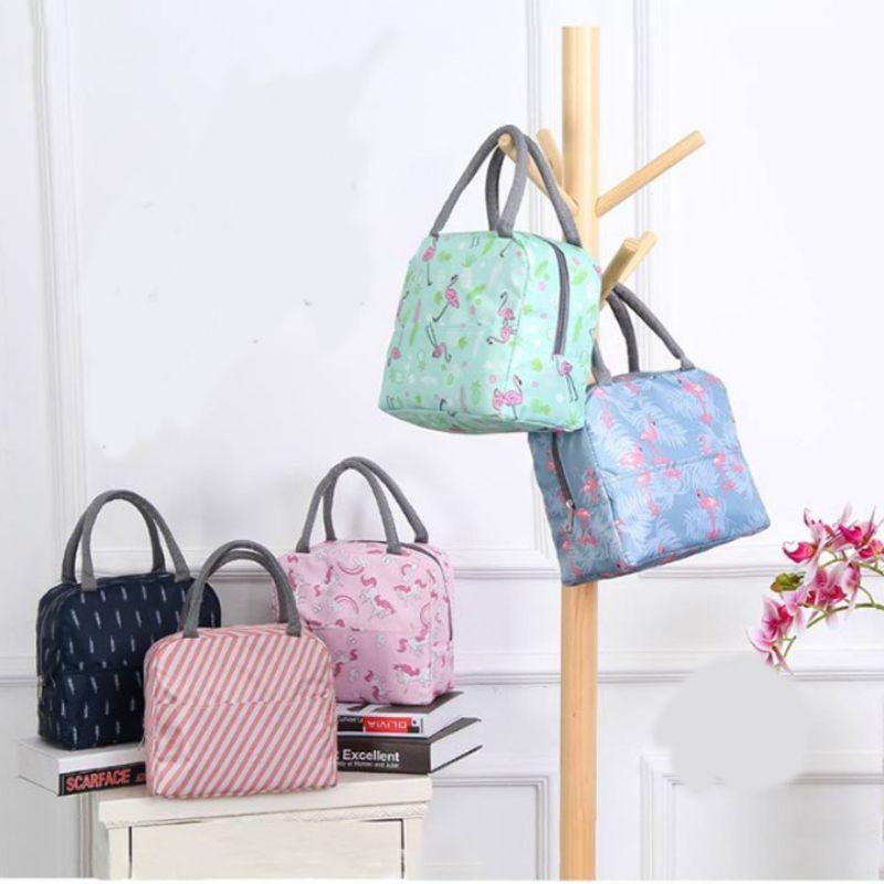 Túi Giữ Nhiệt Đựng Cơm Có Khoá Kéo Siêu Bền Hoạ Tiết Bắt Mắt - Túi Ủ Cháo Chống Thấm Chống Bám Bẩn Có Quai Xách Tiện Lợi