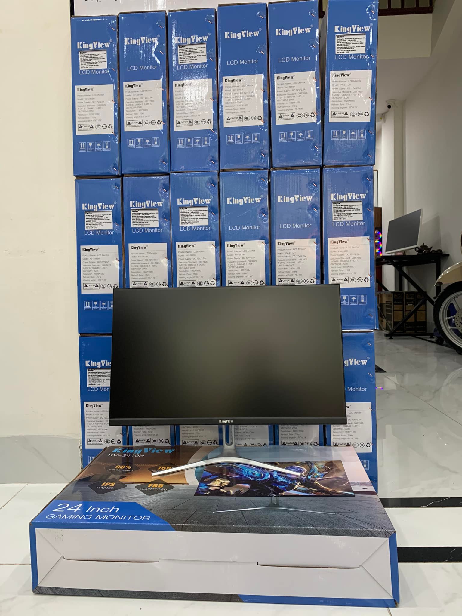 Màn hình máy tính Gaming 24 inch 24FHV 75Hz Full viền chính hãng.
