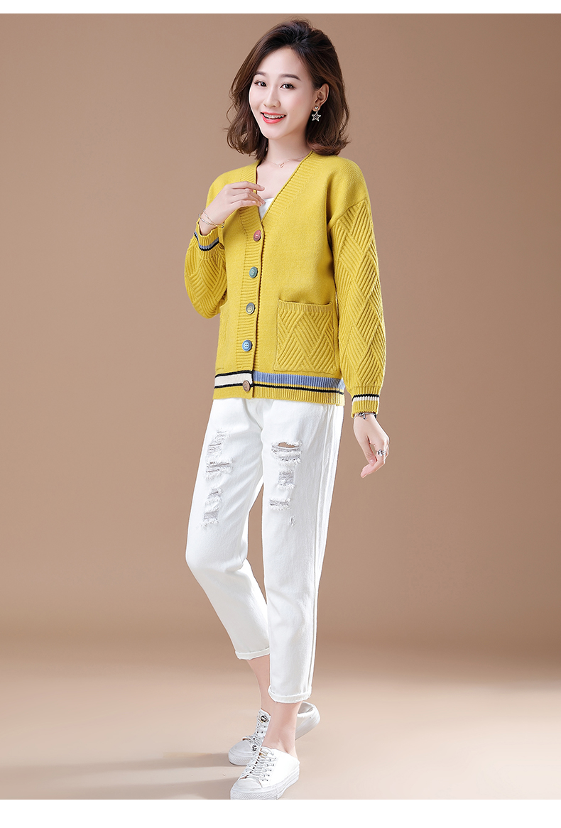 Áo khoác cardigan nữ áo khoác len form rộng đóng cúc HB03