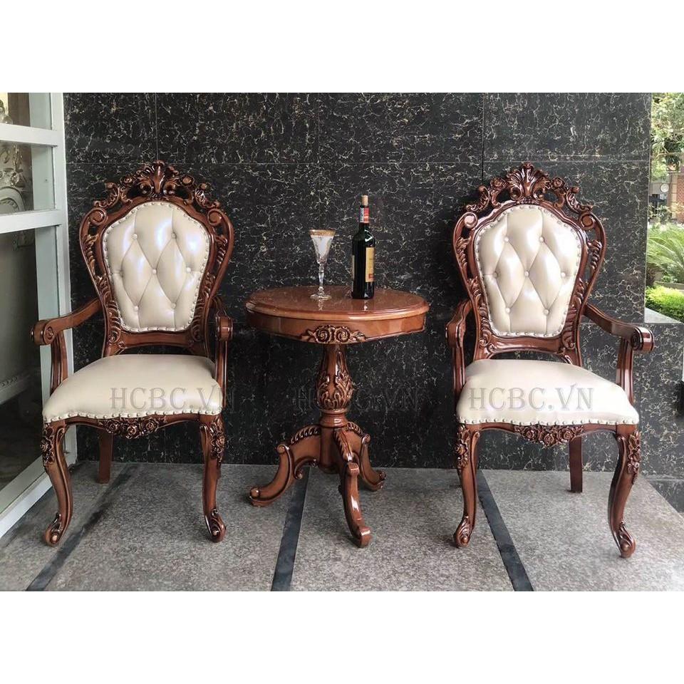 Bộ bàn ghế thư giãn cafe gam nâu da sữa