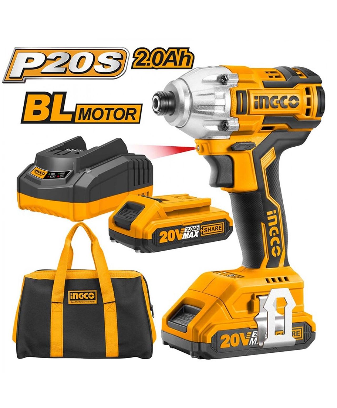 MÁY VẶN VÍT/ SIẾT VÍT DÙNG PIN 20V INGCO CIRLI2002 - HÀNG CHÍNH HÃNG