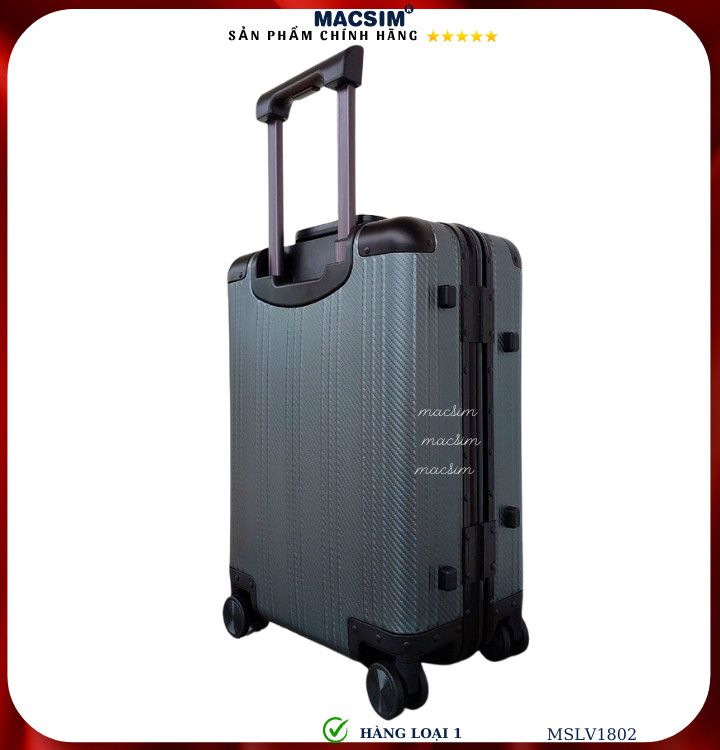 Vali hợp kim nhôm cao cấp Macsim MSLV1802 cỡ 20 inches màu Black, Gun, Blue, Gray hàng loại 1