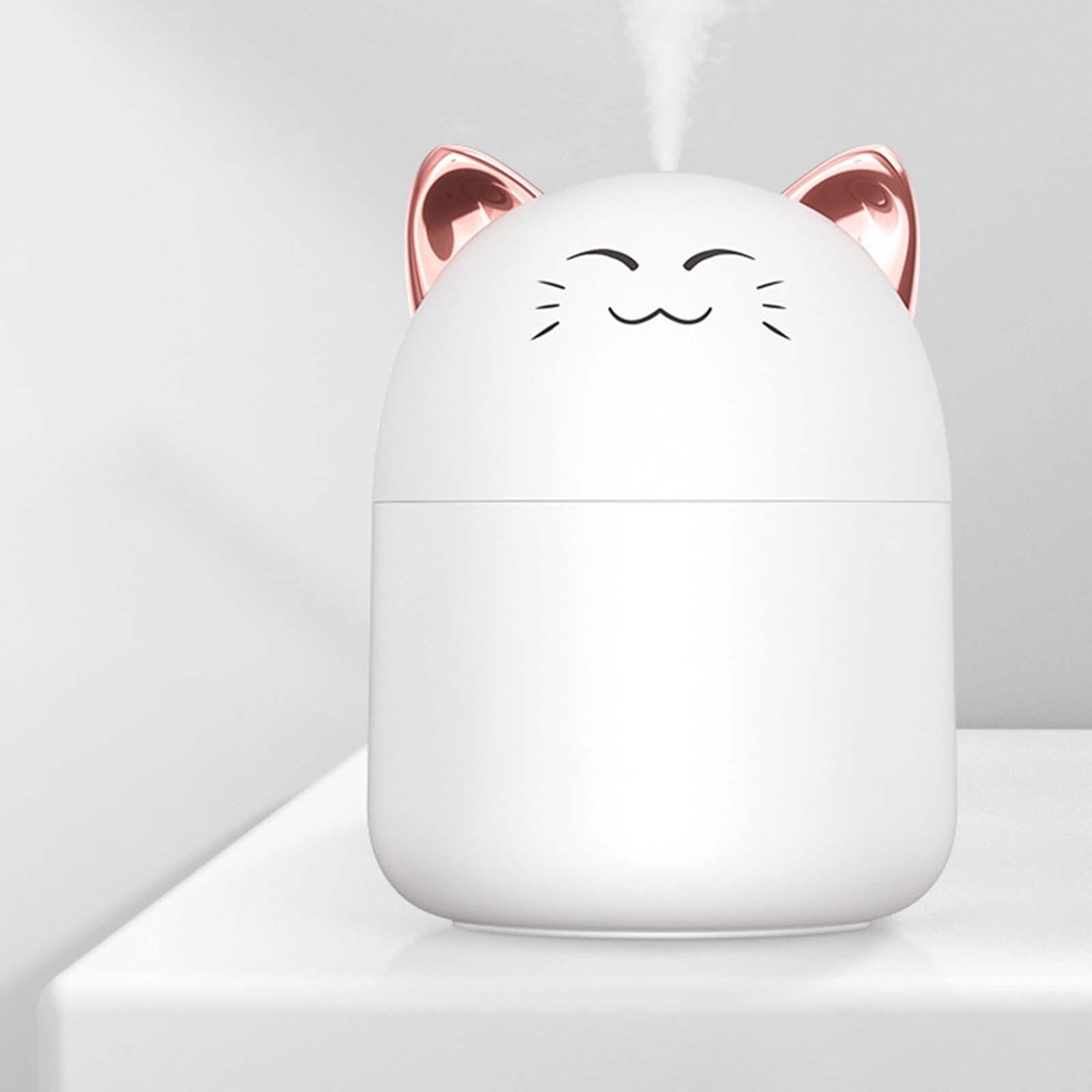 Desktop Humidifiers, 250ml Small Air Humidifier, Portable Mini Humidifiers for Bedroom, USB Cool Mist Sprayer with Night Light for Home,Office, Plants