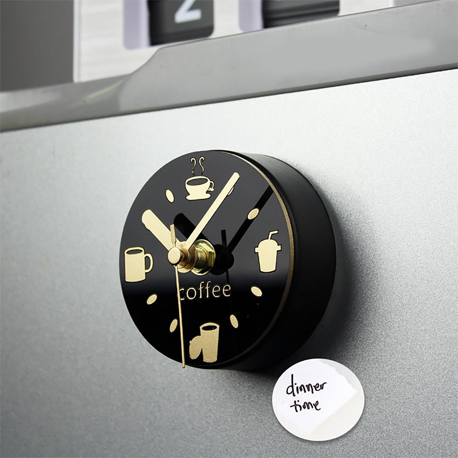 Fridge Clock for Home Kitchen Sticker Portable Decorative
